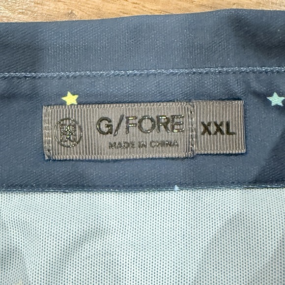 G/Fore G4 Golf Shirt Polo Stars Blue Polyester Spandex Mens XXL 2XL Performance - Picture 2 of 4